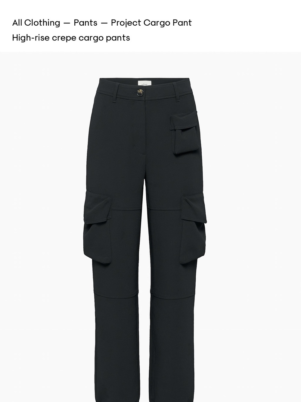 Aritzia Wilfred Black Cargo Pants